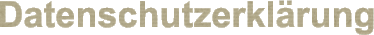 Datenschutzerklärung